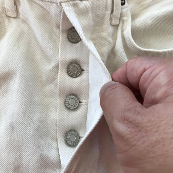 Agolde 90's Pinch Jeans Women 23 White High Rise Button Fly Stretch Preppy 17477 - Picture 11 of 13